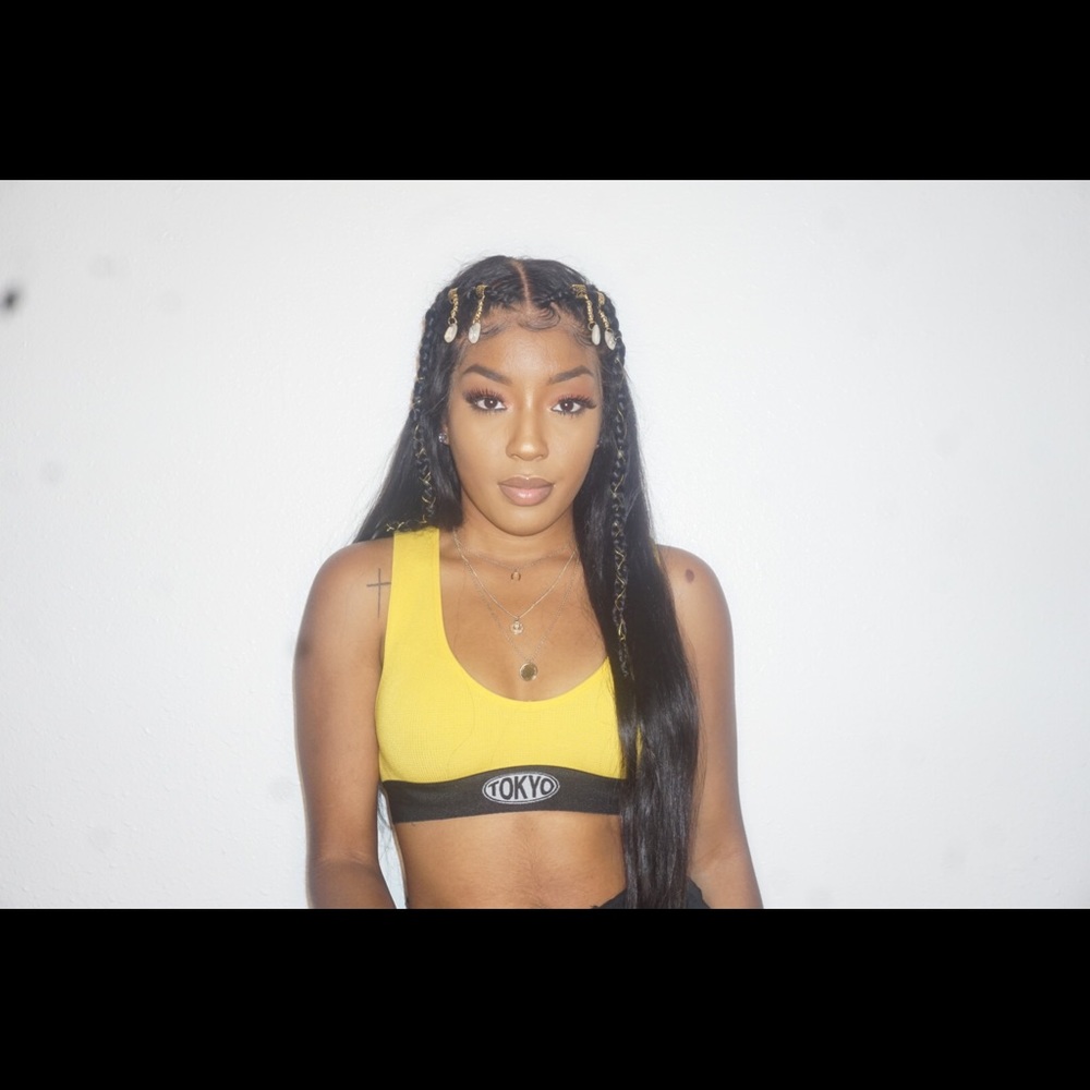 Yellow crop top